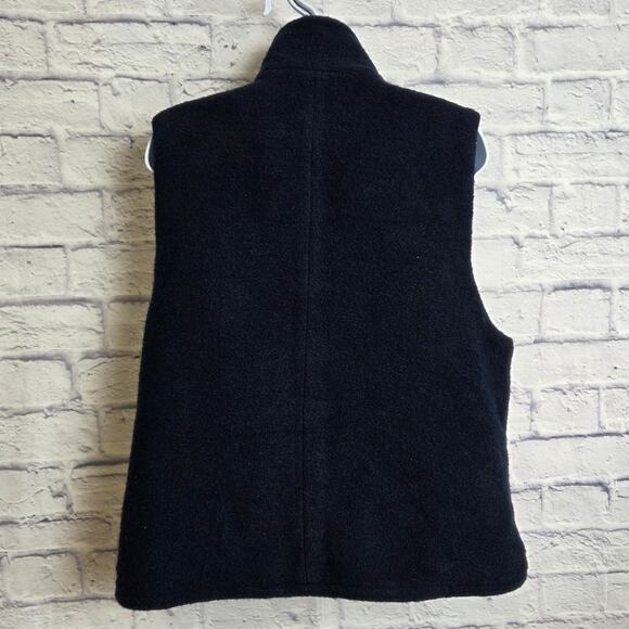 NWT J. Crew Vest Womens Size Large Wool Blend Navy Blue Sherpa Lined - Picture 2 of 12